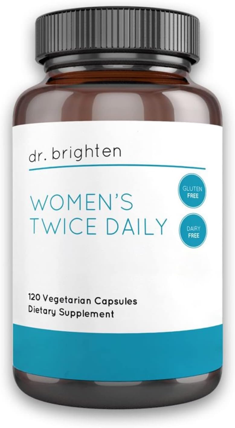 Dr. Brighten Women’s Twice Daily — Premium Women’s Multivitamin, Full-Spectrum with No Iron, Unique Nutrients, Higher B Vitamins — 120 Capsules - görsel 1
