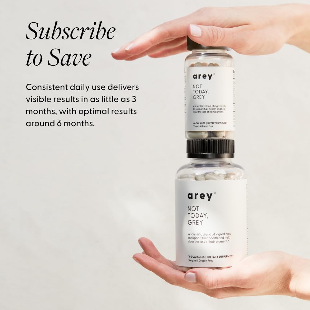 Arey Not Today, Grey Daily Hair Supplement for Women and Men – 3 Month Supply - görsel 9