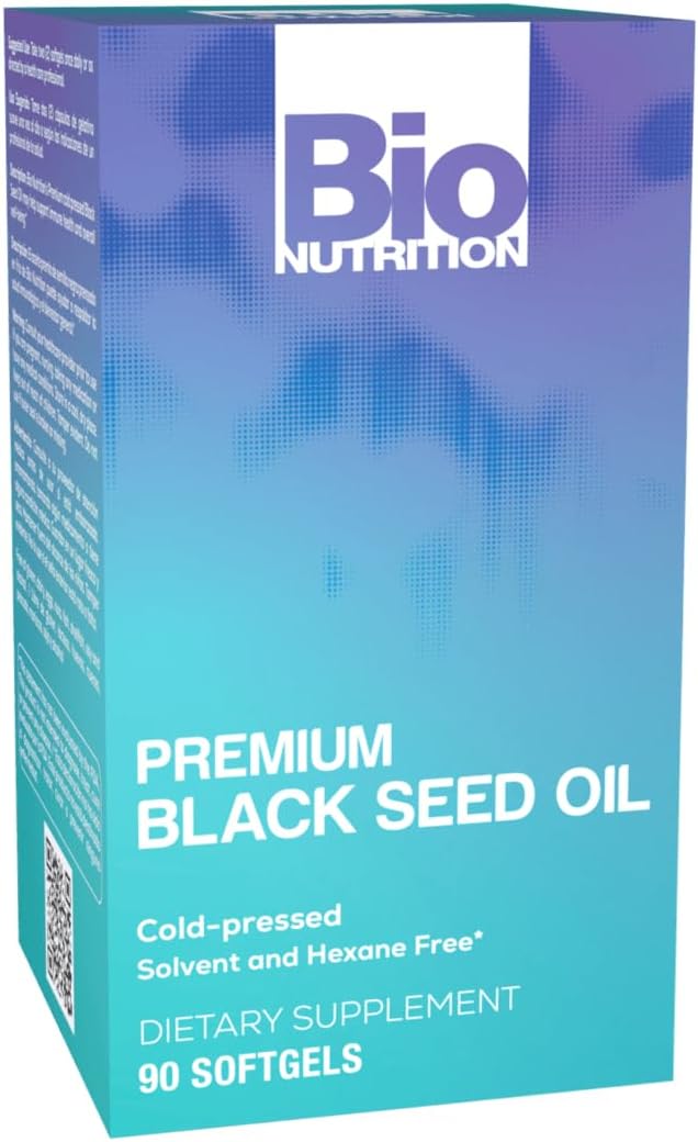 Bio Nutrition Black Seed Oil 1000mg 90 Softgels | Cold Pressed Nigella Sativa | Essential Fatty Acids Supplement - görsel 1