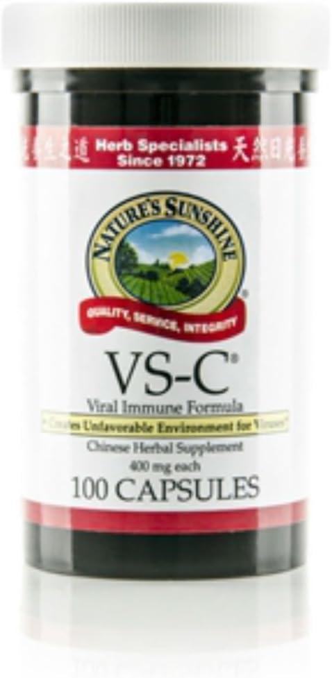 Natures Sunshine VS-C Chinese Herbal Food Supplement for Immune Support - 100 Capsules (Pack of 2)
