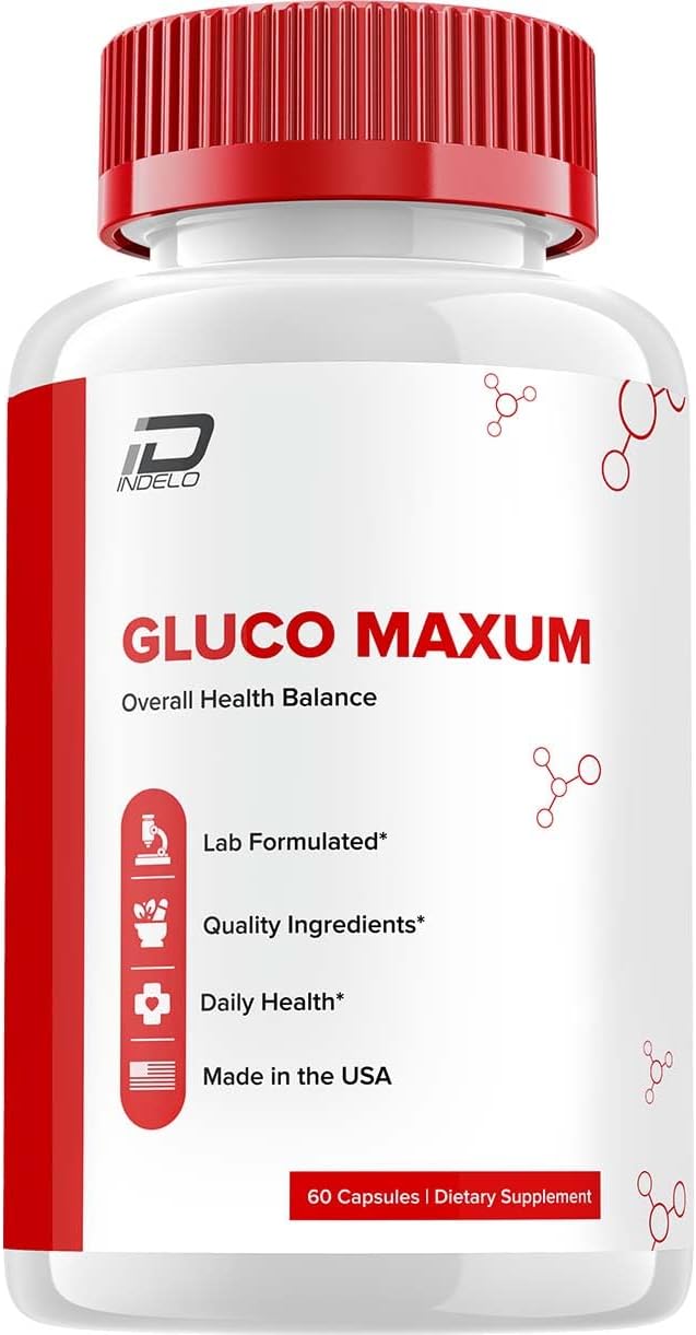 Gluco Maxum Capsules – Advanced All-Natural Food Supplement for Healthy Blood Glucose Levels (60 Capsules) - görsel 1