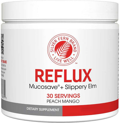 Silver Fern Reflux – Digestive Supplement with Mucosave FG and Slippery Elm Bark (2 Tubs)