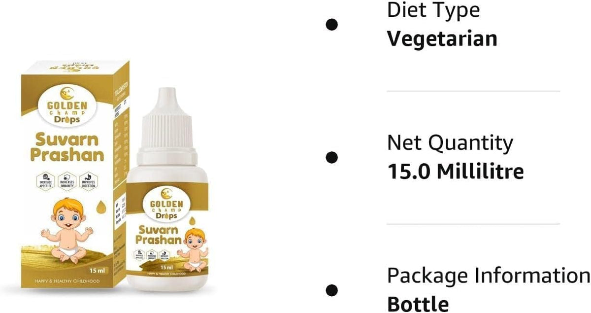 HENU Swarna Prashana Drops with Gold Ash - Ayurvedic Immune Support for Children (15 ml) - görsel 5