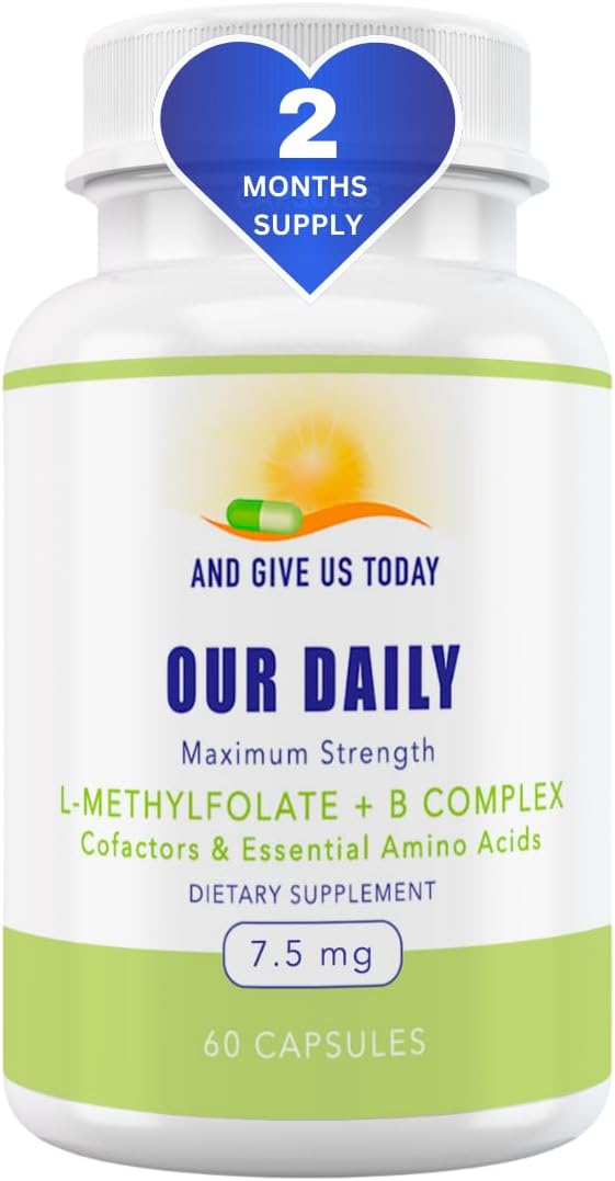 Our Daily Vites L-Methylfolate B Complex - Active Folate, Methylcobalamin, B6, Glycine - 60 Capsules - görsel 1