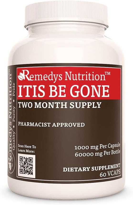 Remedy's Nutrition Itis Be Gone - 1000mg Herbal Supplement, 60 Vegan Capsules - görsel 1