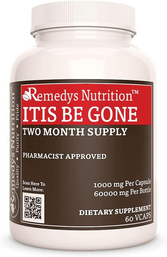 Remedy's Nutrition Itis Be Gone - 1000mg Herbal Supplement, 60 Vegan Capsules