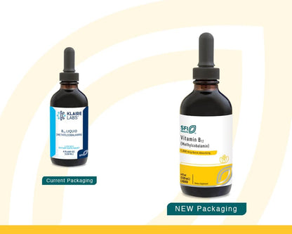 SFI Health Klaire Labs Vitamin B12 Liquid - Methylcobalamin B12 Drops - 120 ml (120 Servings)
