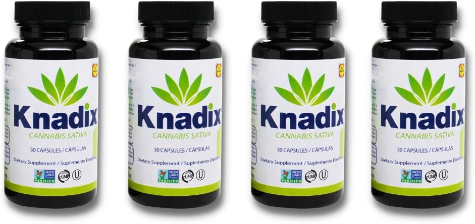 Knadix Hemp Oil Supplement - Support for Bones, Muscles & Joints, 4 Pack (120 Capsules per Bottle) - görsel 1