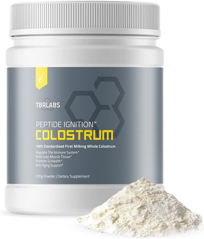 TBR Labs Colostrum Powder, Grass Fed, First Milking, 200g (132 Servings)