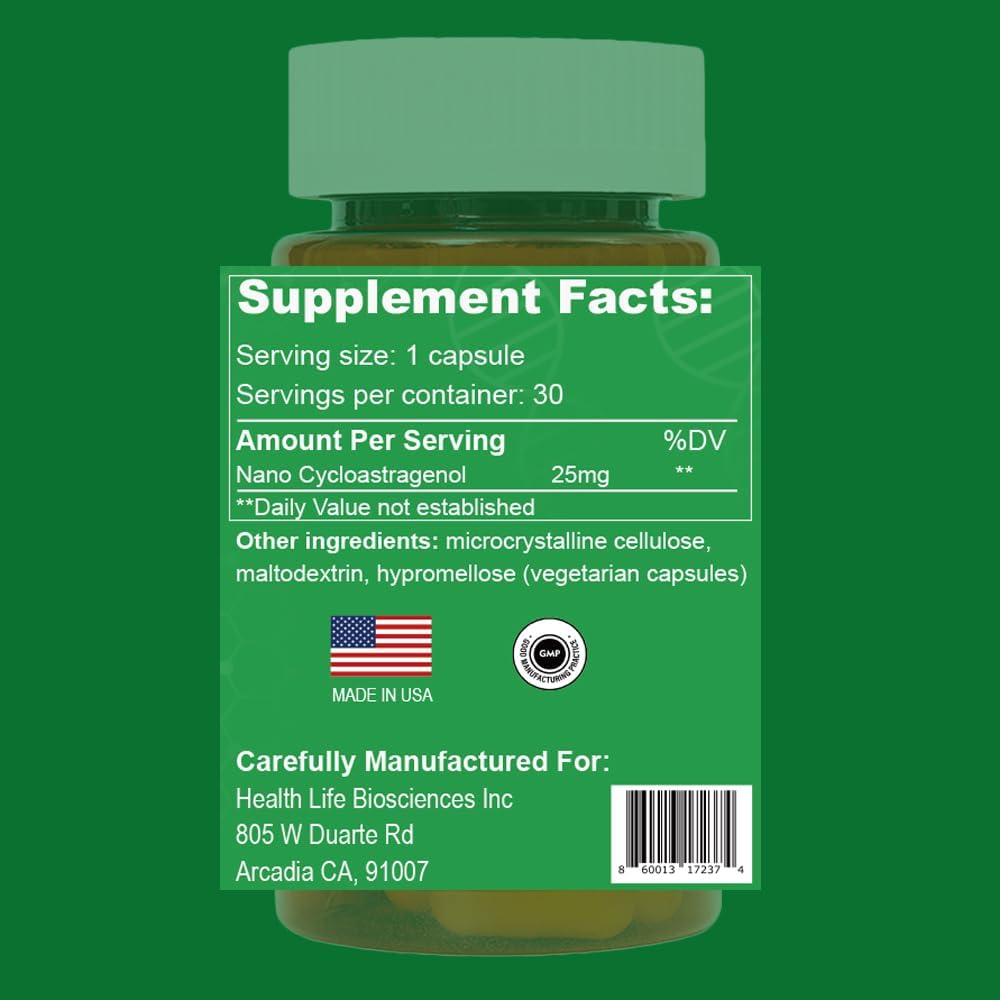 CAW Nano Cycloastragenol 25mg – Enhanced Absorption with Enteric-Coated Capsules (30 Capsules) - görsel 4