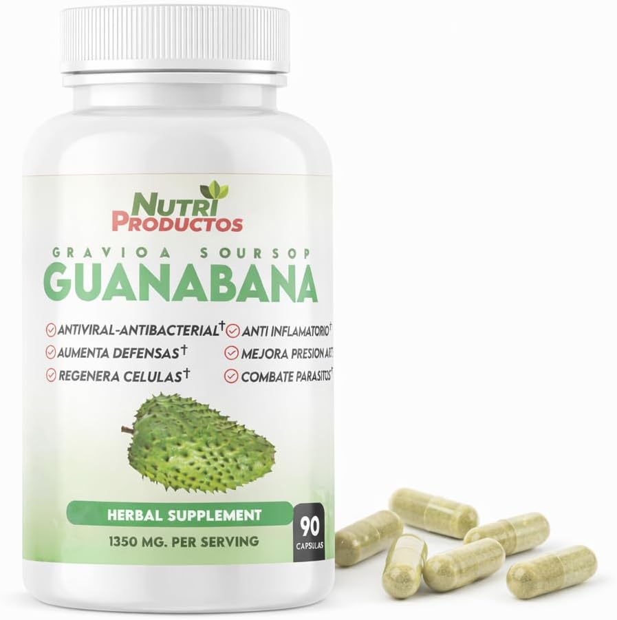 Nutrisalud Guanabana Extra Potente Capsules - 1350mg per Serving - 180 Capsules (2 x 90) - görsel 2