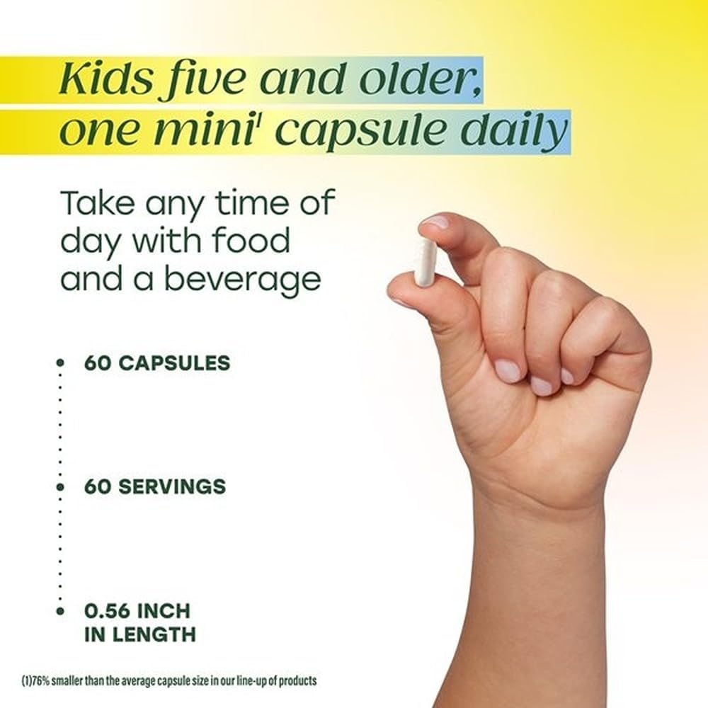 MegaFood MegaFlora Kids Probiotics - 5 Billion CFUs - Digestive Health Support - 60 Mini Capsules - görsel 5