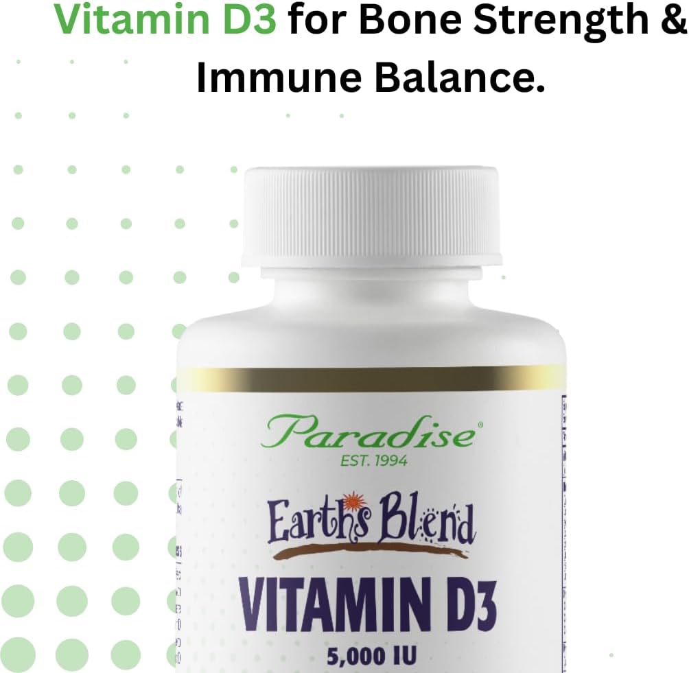 Paradise Herbs Earth's Blend Vitamin D3 with – Antioxidant Protection: The organic berries and greens provide – Image 7