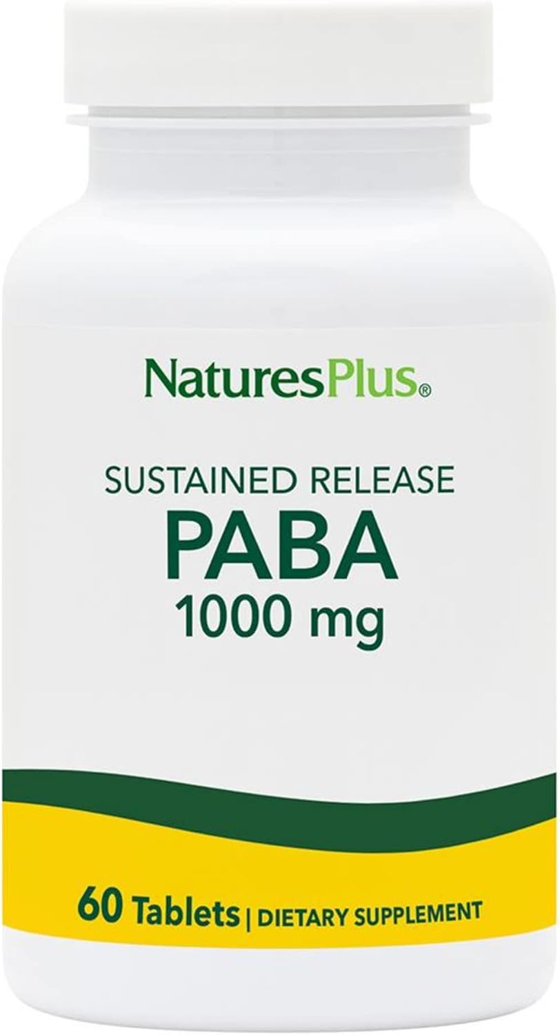 Nature's Plus PABA – 1000 mg Sustained Release Tablets, 60 Count - görsel 1