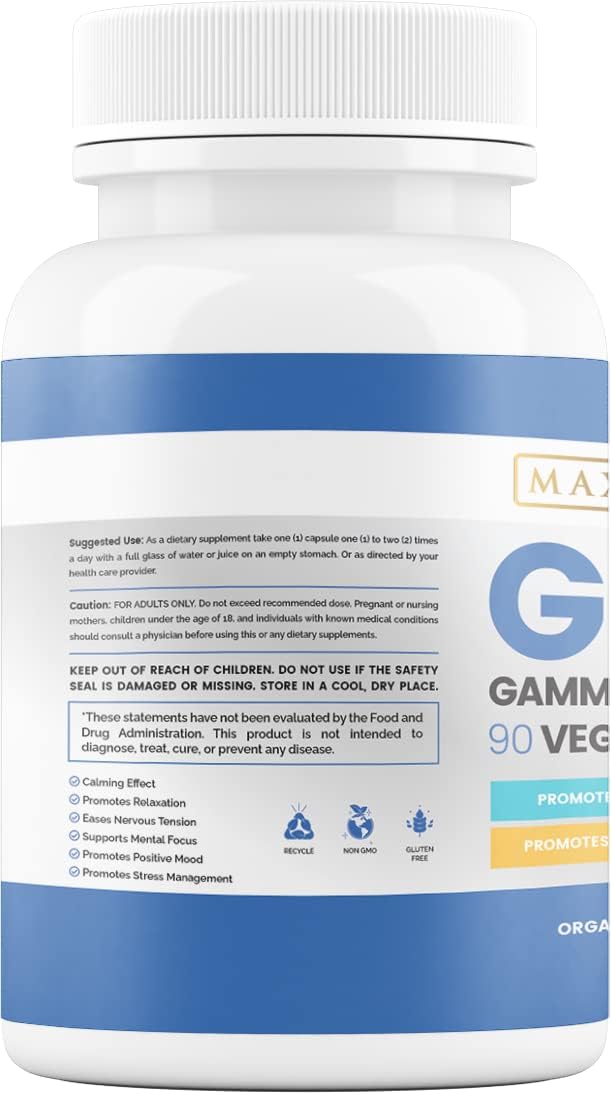 Maximum Slim GABA Gamma-Aminobutyric Acid - 750 mg, 1 Capsule - görsel 3