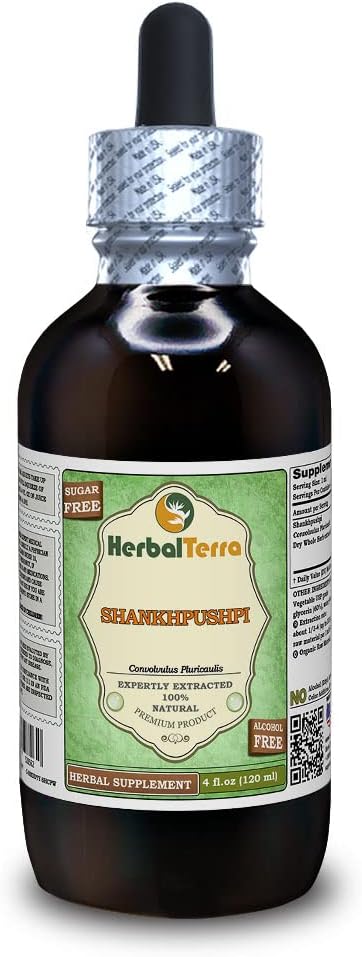 HerbalTerra Shankhpushpi (Convolvulus Pluricaulis) Alcohol-Free Liquid Extract - 118 ml - görsel 1