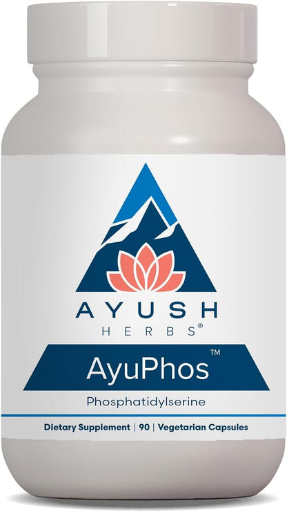 Ayush Herbs AyuPhos - Phosphatidylserine Supplement for Brain and Memory Support (200mg, 45 Capsules)