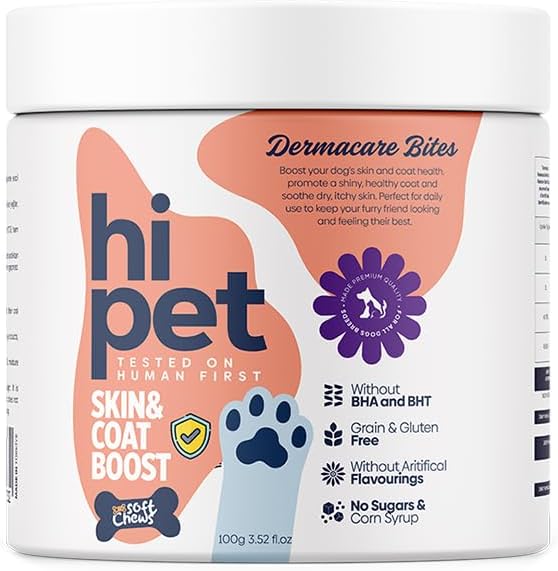 Skin and Coat Boosting Bites for Dogs - Soft Dog Chews, Dog Vitamins and Supplements, Supports Coat and Skin Appearance, 104 ml (Pack of 3) - görsel 10