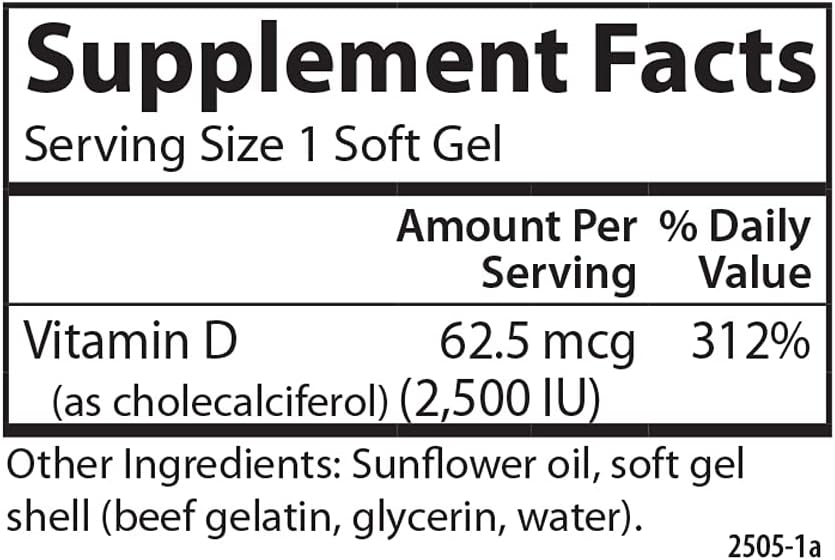 Carlson Vitamin D3 2500 IU (62.5 mcg) Soft Gel Capsules – 150 Capsules - görsel 4