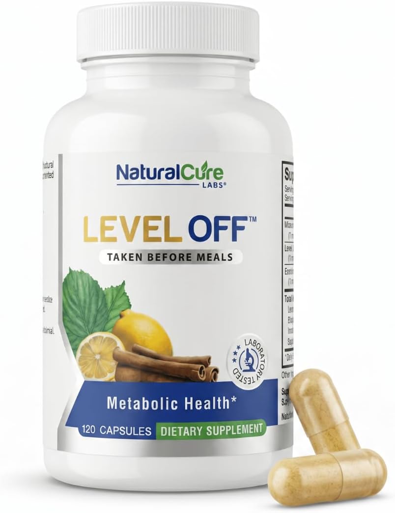 Level Off Glucose Support Supplement – After-Meal Support for Healthy Glucose Response, Plant-Based Capsules, 120 Capsules - görsel 1