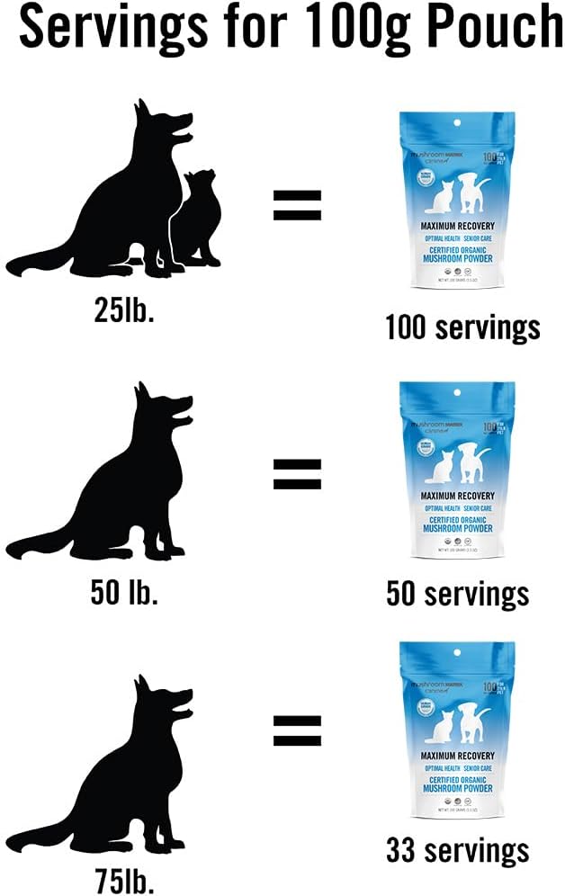 Mushroom Matrix Pet – Canine Maximum Recovery Organic Mushroom Powder, 100g - görsel 4