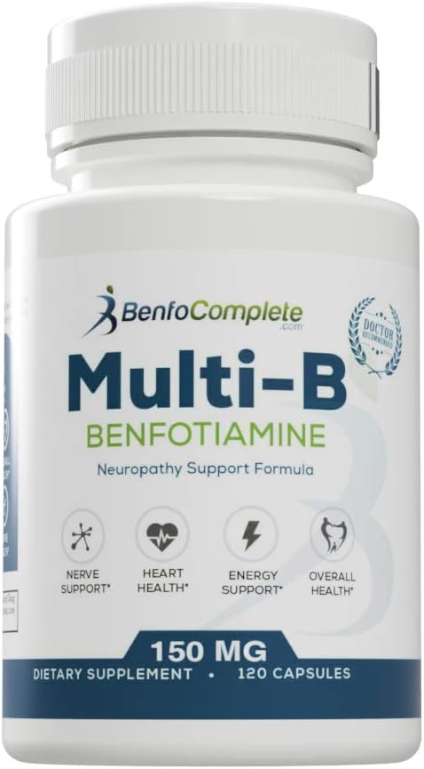 Benfotiamine Multi-B Nerve Support Formula - 150mg, 120 Gelatine Capsules (Pack of 3 Bottles) - görsel 3