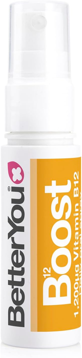 BetterYou Boost Vitamin B12 Oral Spray - Natural Liquid Supplement with Green Tea and Chromium, 25 ml