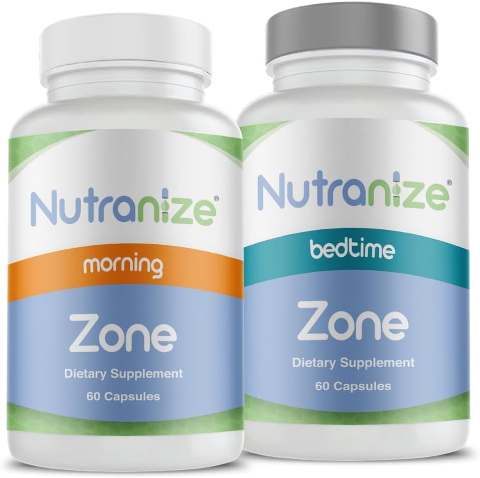 Nutranize Zone Twin Pack – Calcium, Magnesium Glycinate, Vitamin D3, K2 MK7, Methylfolate, Berberine, Chromium Picolinate, Cinnamon, Melatonin - görsel 1