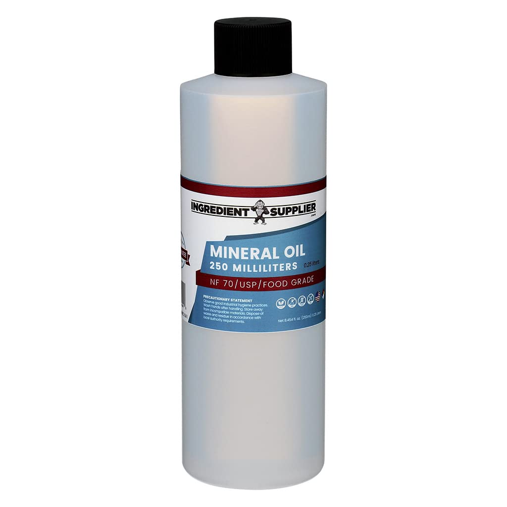 Mineral Oil (250ml) - USP/NF Grade - Made in USA - Vegan - Non-GM - görsel 1
