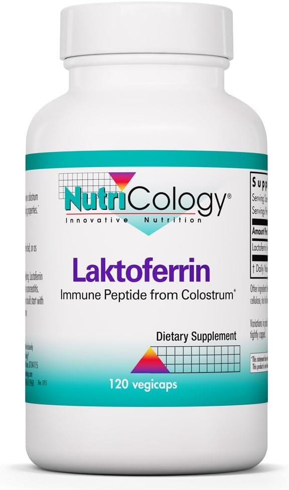Nutricology ARG Laktoferrin - 250 mg Lactoferrin Glycoprotein - Immune Support - 120 Vegetarian Capsules - görsel 1