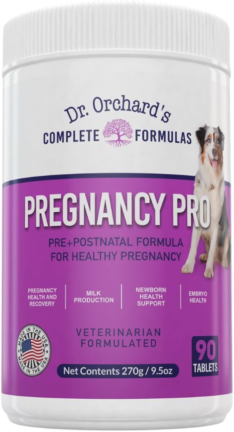 Dr Orchards Pregnancy Pro Dog Prenatal Vitamins - Premium Dog Supplement for Pregnancy, Prenatal + Postnatal, Lactation and Newborn Health Support, 90 Ct - görsel 1