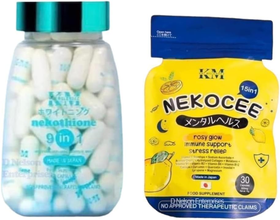 HerSkin Nekothione Glutathione (60 capsules) & NekoCee (30 capsules) - görsel 1