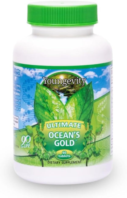 Youngevity Ultimate Ocean's Gold – Supports Thyroid Health and Overall Wellness with Ocean-Derived Nutrients - 60 Tablets (Pack of 2)