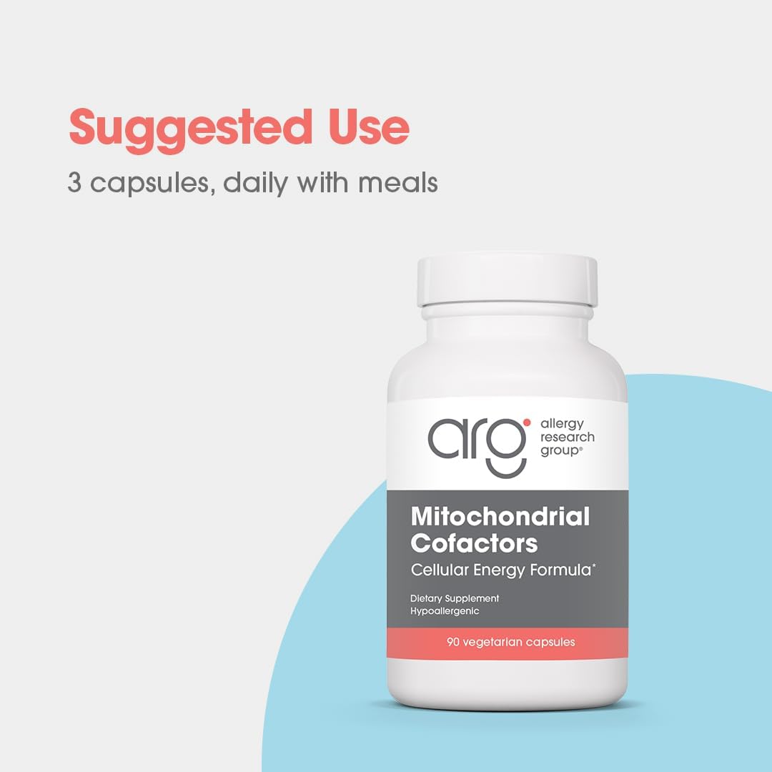 ARG Mitochondrial Cofactors – Mitochondrial Support with Acetyl-L-Carnitine, CoQ10, Vitamin B6 & Magnesium – 90 Vegetarian Capsules - görsel 3