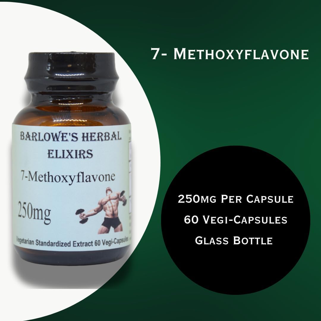 Barlowe's Herbal Elixirs 7-Methoxyflavone Extract – 250mg per Capsule – Hormonal Balance & Vitality Support – 60 Vegan Capsules - görsel 3