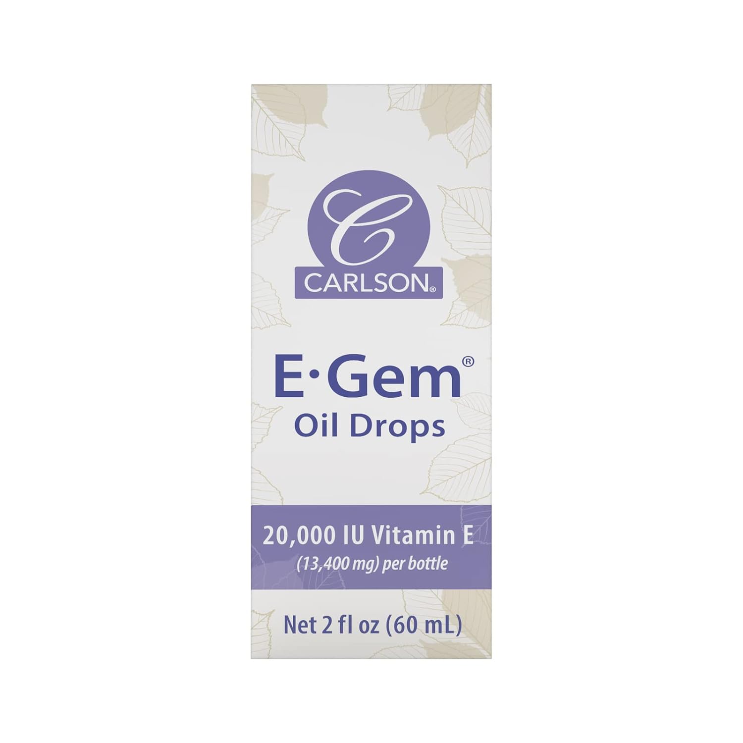 Carlson - E-Gem Oil Drops, 20,000 IU Vitamin E, All-Natural, Moisturises & Nourishes Skin, 2 fl oz (59 ml) - görsel 6