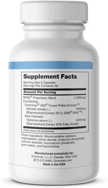 Graminex Prostanex - Prostate Support Supplement with Flower Pollen Extract and Saw Palmetto, 90 Capsules