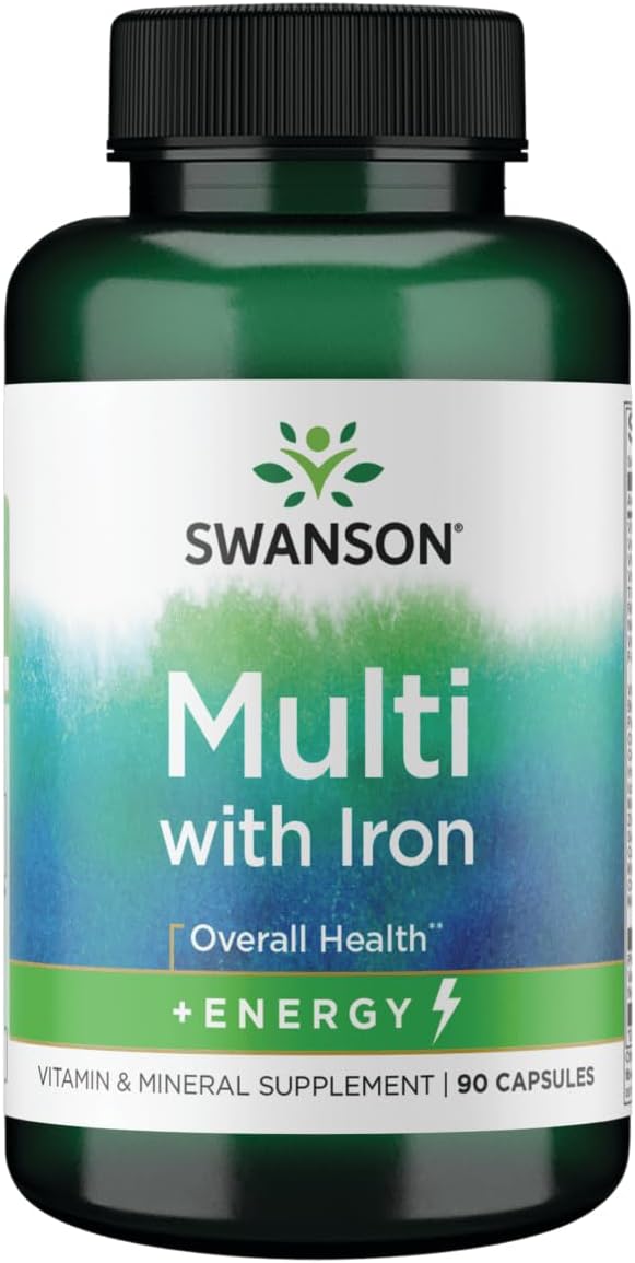 Swanson Active One Multivitamin with Iron, 90 Capsules - görsel 1