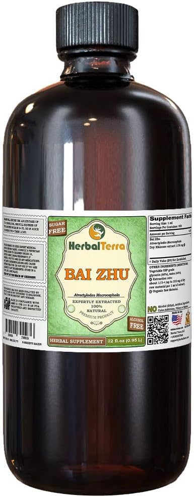 Bai Zhu, Atractylodes (Atractylodis Macrocephalae) Tincture, Dried Root Liquid Extract by HerbalTerra (2x60 ml) - görsel 8