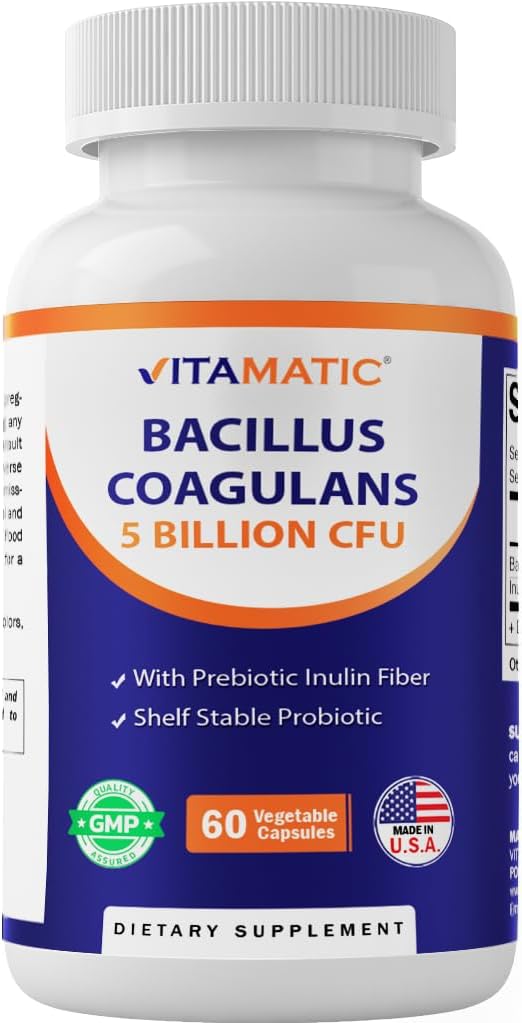 Vitamatic Bacillus Coagulans Shelf Stable Probiotic Supplement - 60 Vegetable Capsules - görsel 1
