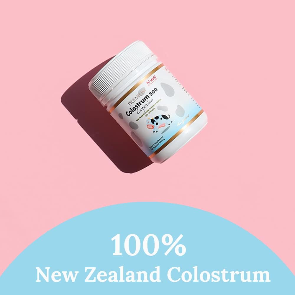 Hi Well Premium 100% Pure New Zealand Bovine Grass-Fed Colostrum 500 mg, 240 Capsules (Pack of 2) - görsel 2