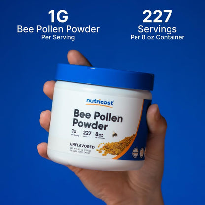 Nutricost Bee Pollen Powder (227 g, Unflavoured) - Gluten-free, Non-GMO