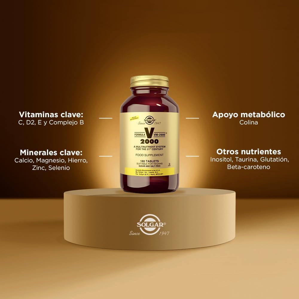 Solgar Formula VM-2000 Multinutrient System - 180 Tablets - görsel 4