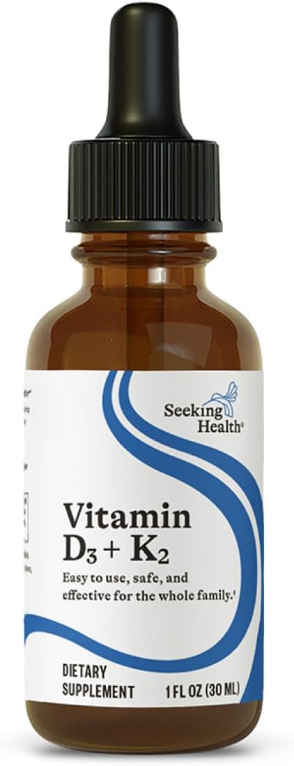 Seeking Health Vitamin D3 + K2 Drops - Liquid Vitamin D & K, 30 ml - görsel 1