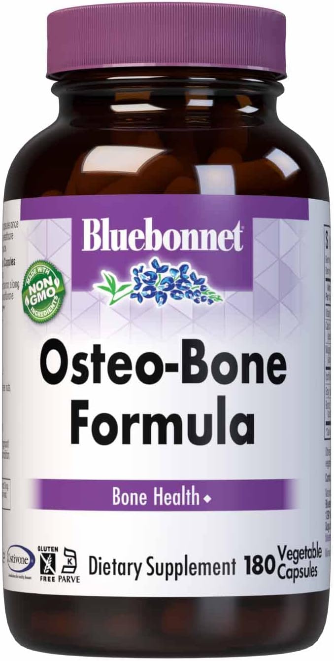 BlueBonnet Osteo-Bone Formula - Bone Health Support, 180 Vegetarian Capsules - görsel 1