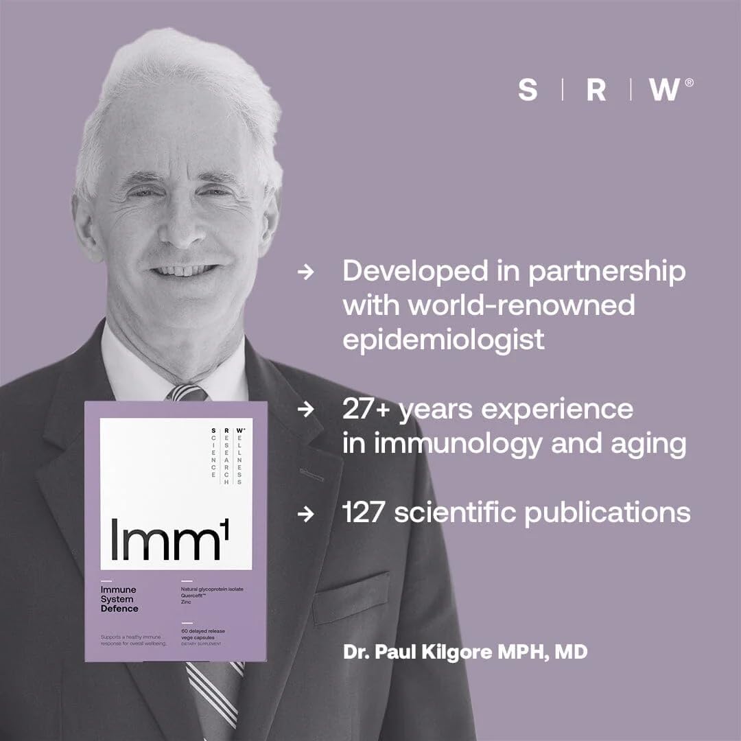 SRW Imm¹ Defence – Immune Support Supplement with Muno-IgY, Quercetin & Zinc | 60 Capsules - görsel 4