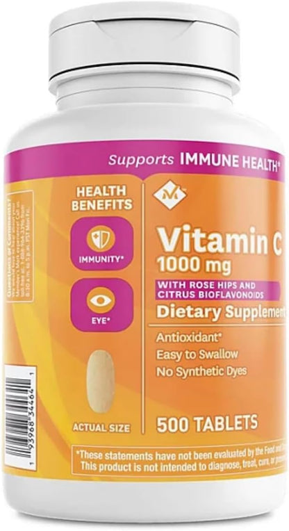 Member's Mark Vitamin C 1000 mg with Rose Hips and Citrus Bioflavonoids (500 tablets)