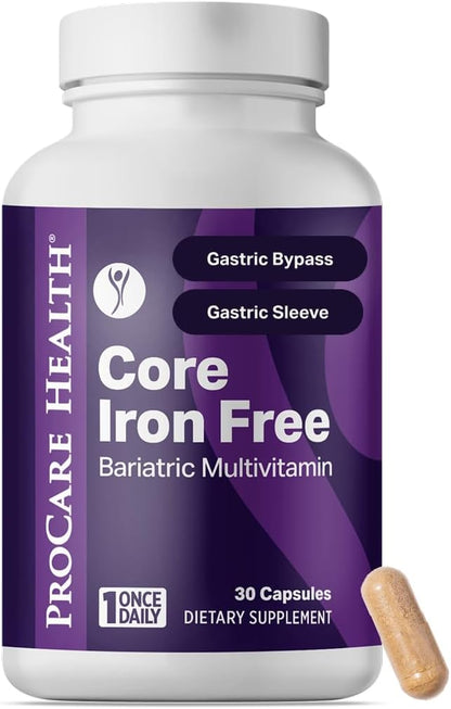 ProCare Health Bariatric Multivitamin Without Iron – 30 Fast-Dissolving Veggie Capsules, 1 Month Supply