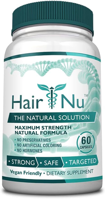 Natural Hair Growth Solution – Dietary Supplement, 60 Capsules