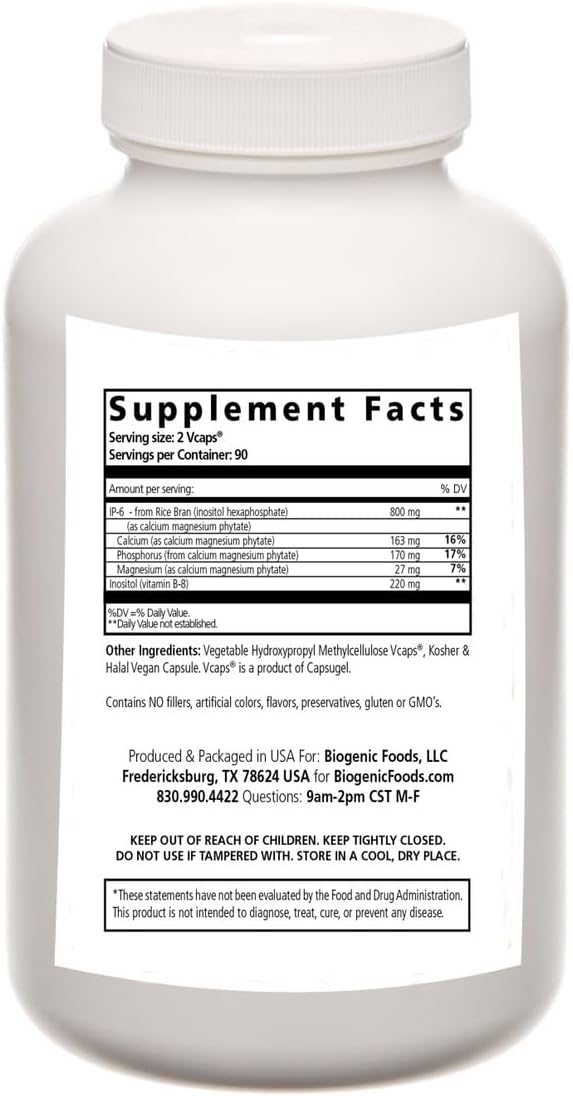 IP6 - Inositol Hexaphosphate & Inositol - Natural Immune Support, Veggie Capsules - görsel 2